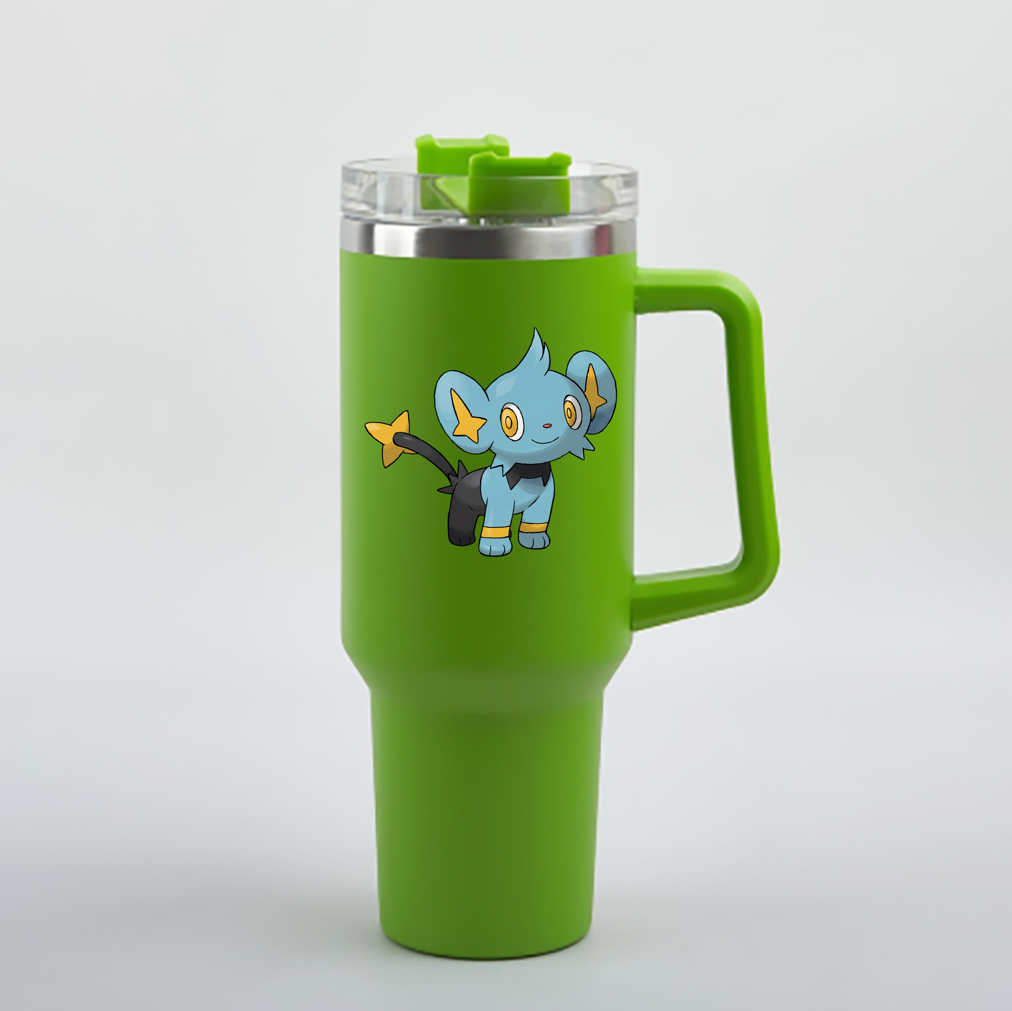 （画像用） ポケットモンスター Pokémon 1200mL車用タンブラー - クリスタルステッカー（プラスチックストロー付き）